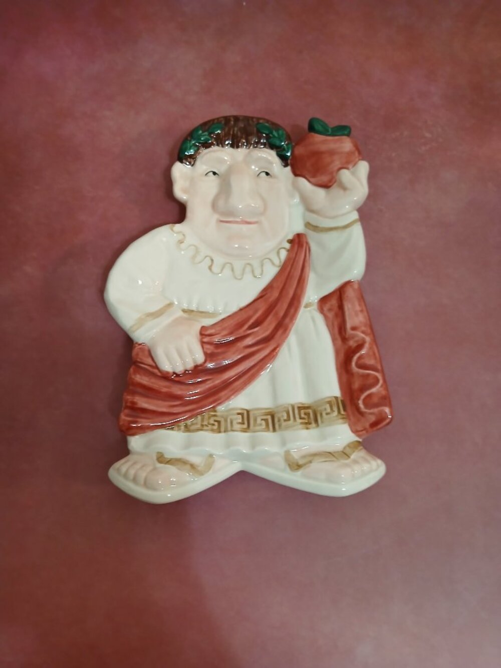 RARE-VTG Fitz & Floyd OCI Julius Caesar/Roman Kitschy Spoon Rest/Wall Deco.